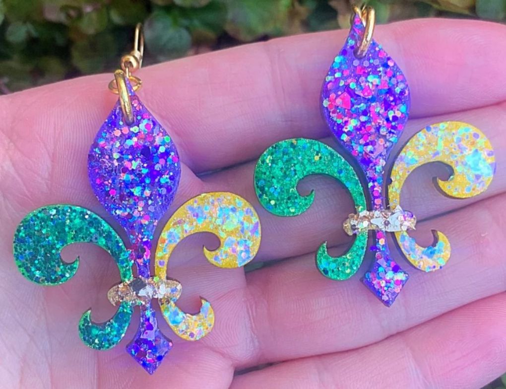 Mardi Gras Earrings