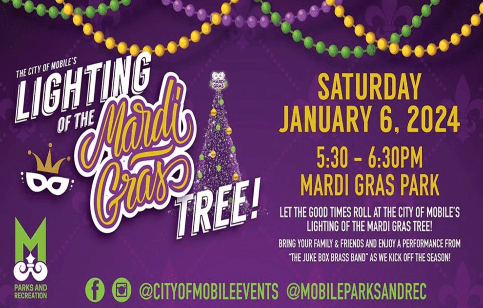 lighting of the mardi gras tree