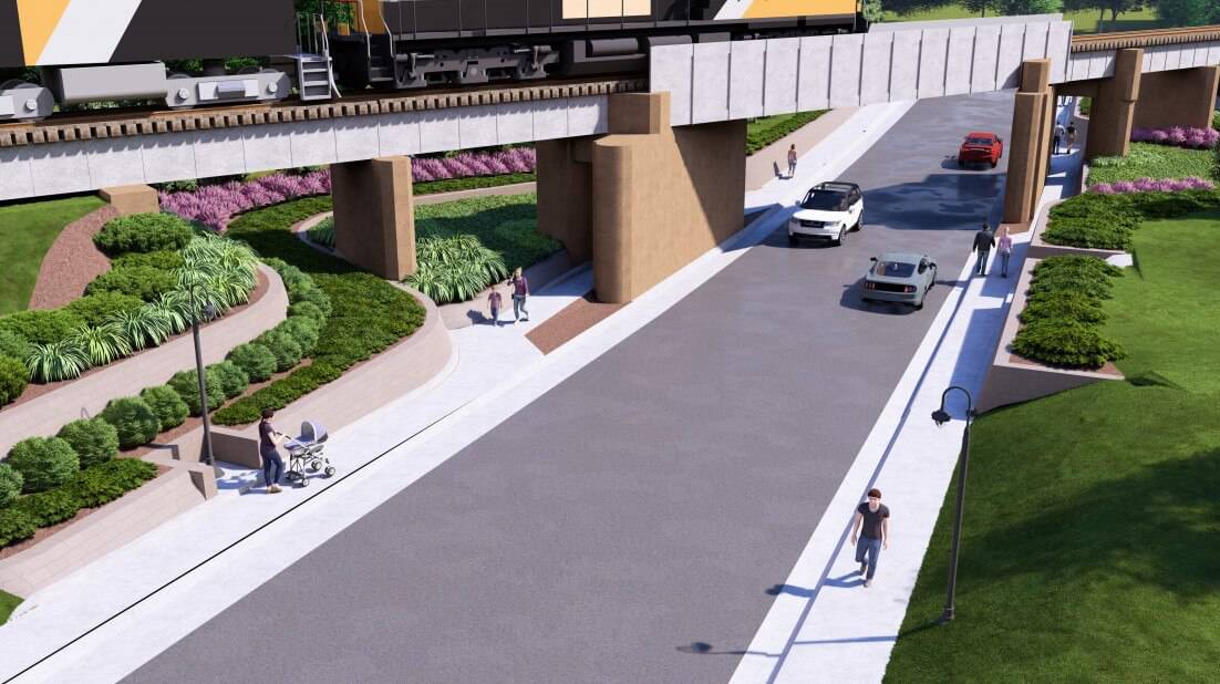 new rendering image of underpass at old shell road in mobile alabama