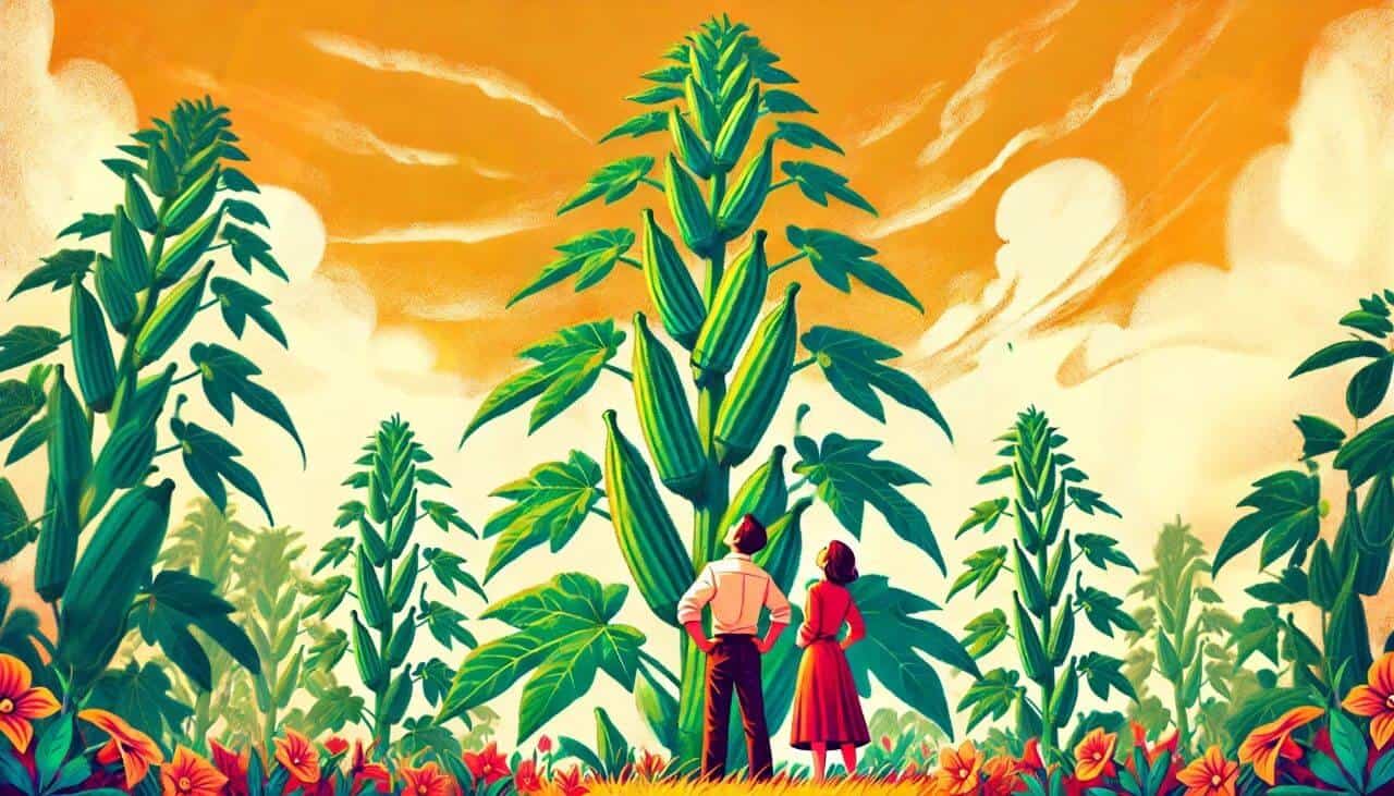 mobile couple's giant okra plant may break world record