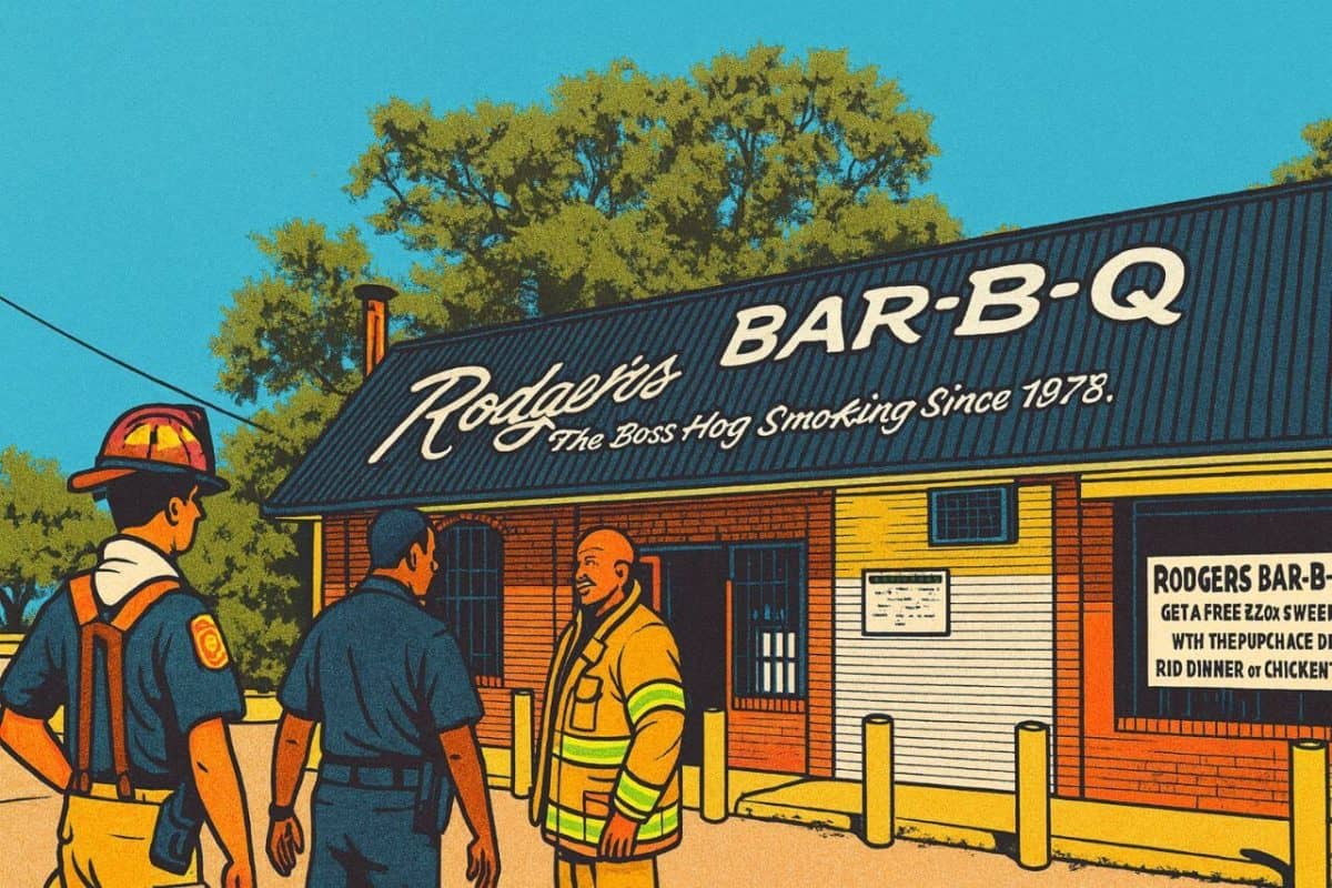 Flames Hit Next Door but Rodgers BBQ Returns Strong