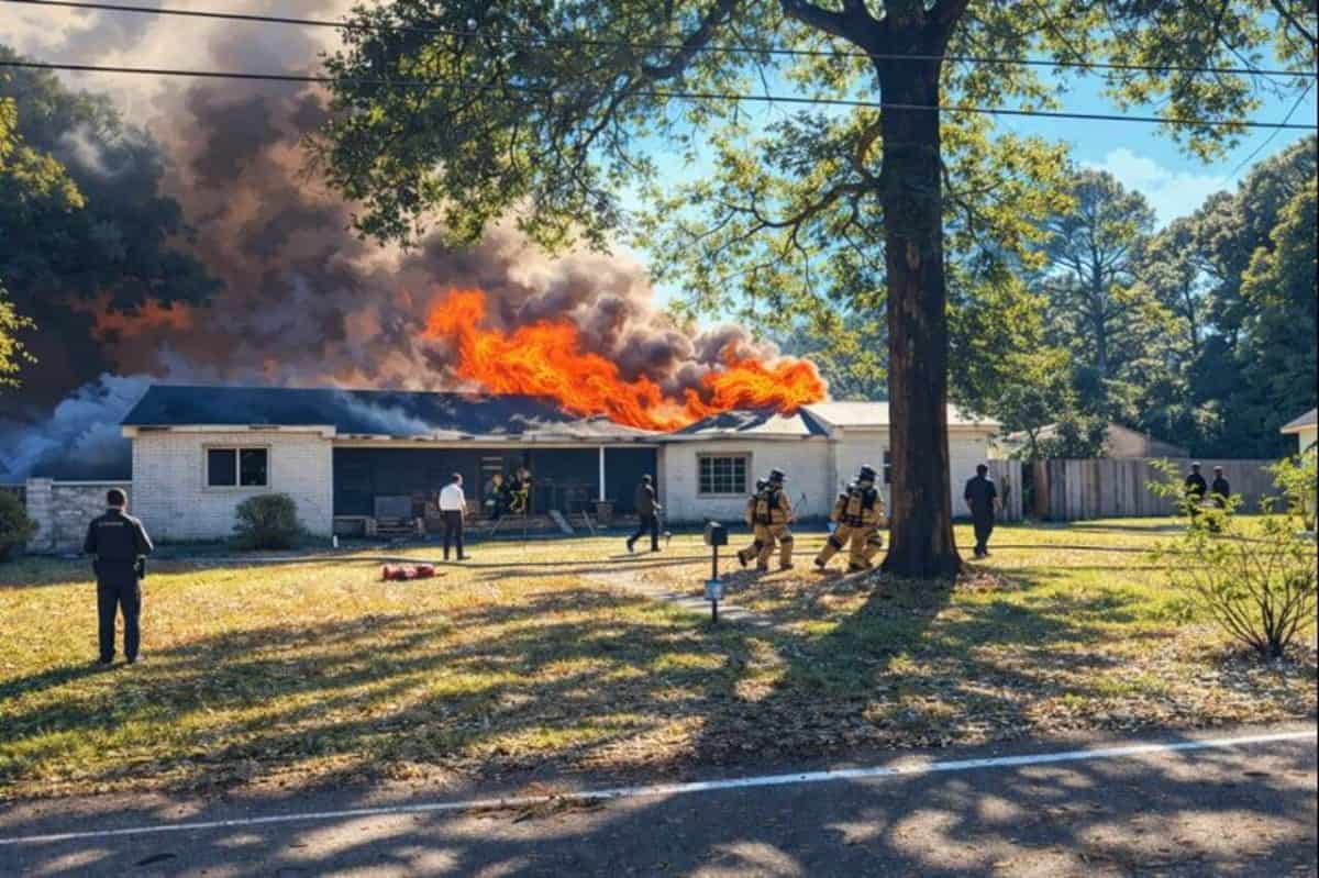 Mobile Community Lifts Neighbor After House Fire